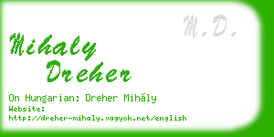 mihaly dreher business card
